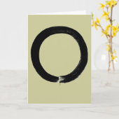 Zen Enso Boeddhistisch Wenskaart Kaart (Gele Bloem)