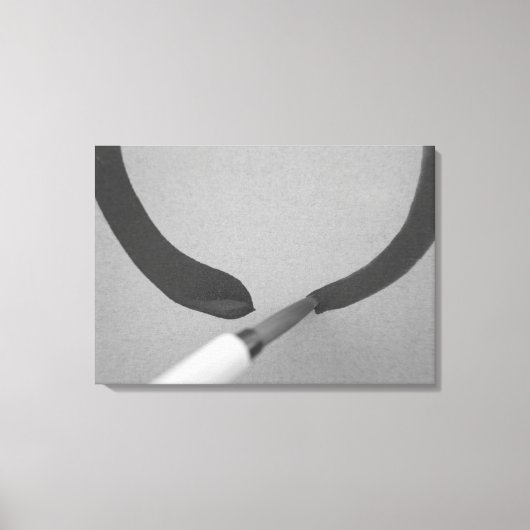 Zen Enso Calligraphy Brush Canvas Afdruk (Voorkant)