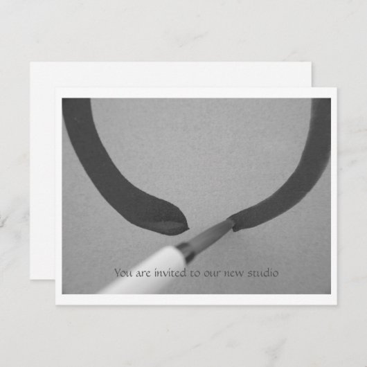 Zen Enso Calligraphy Brush Kaart (Voorkant / Achterkant)