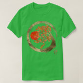 Zen Enso Circle and Golden Sakura Tree T-shirt (Design voorkant)