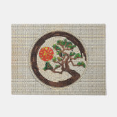 Zen Enso Circle en Bonsai Tree Mosaic Deurmat (Voorkant)