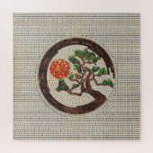 Zen Enso Circle en Bonsai Tree Mosaic Legpuzzel (Verticaal)