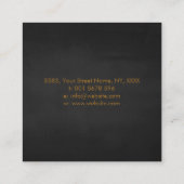 Zen Enso Circle en Bonsai Tree Mosaic Vierkante Visitekaartje (Achterkant)