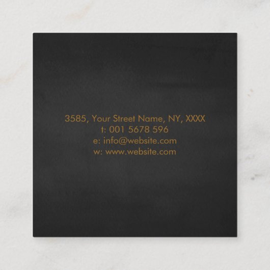 Zen Enso Circle en Bonsai Tree Mosaic Vierkante Visitekaartje (Achterkant)