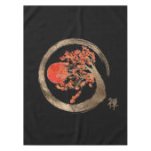 Zen Enso Circle en Golden Sakura Tree Tafelkleed (Voorkant)