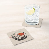 Zen Enso Circle en Sakura Tree Kartonnen Onderzetters (Insitu)