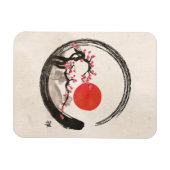 Zen Enso Circle en Sakura Tree Magneet (Horizontaal)