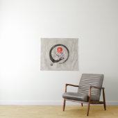 Zen Enso Circle en Sakura Tree op Canvas Wandkleed (In Situ (horizontaal))