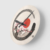 Zen Enso Circle en Sakura Tree Ronde Klok (Hoek)