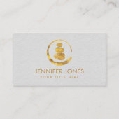 Zen Enso Circle en Zen-stenen Visitekaartje (Voorkant)