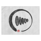 Zen Enso Circle en Zen stenen - Waterverf Tafelkleed (Voorkant (Horizontaal))