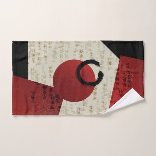 Zen Ensō Circle met Kanji Potential Bad Handdoek (Handdoek)