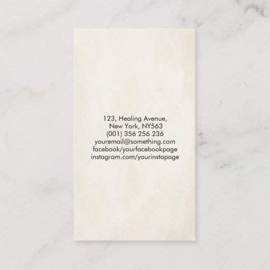 Zen Enso Circle, Sun en Red Sakura Blossom Visitekaartje (Achterkant)