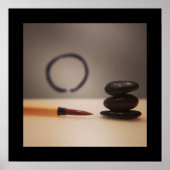 Zen Enso en Calligraphy Brush Poster (Voorkant)