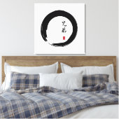 Zen Enso met Brother Calligrafie Canvas Afdruk (Insitu (Slaapkamer))
