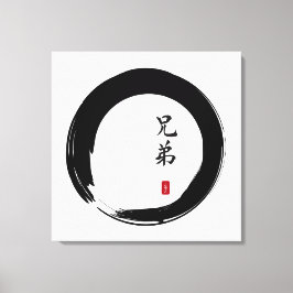 Zen Enso met Brother Calligrafie Canvas Afdruk