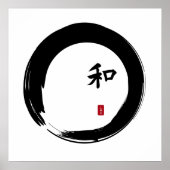 Zen Enso met Harmony-symbool Poster (Voorkant)