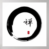Zen Enso met Zen Calligrafie Poster (Voorkant)