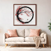 Zen Enso & Sakura - Kunst van evenwicht en rust Canvas Afdruk