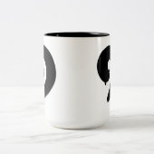 Zen Enso Sleeping Black Cat Tweekleurige Koffiemok (Center)