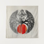 Zen Enso Sunset Wandkleed (Voorkant (horizontaal))