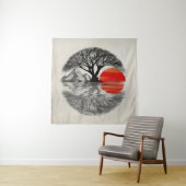 Zen Enso Sunset Wandkleed (In situ)
