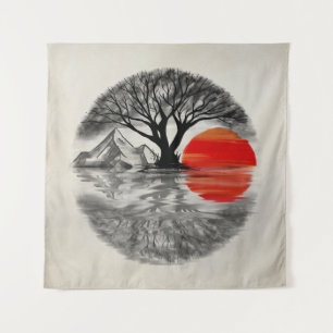 Zen Enso Sunset Wandkleed