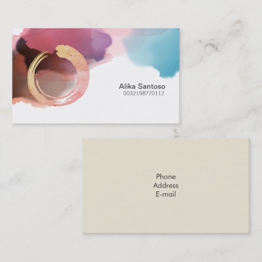 Zen Enso Visitekaartje (Voorkant / Achterkant)