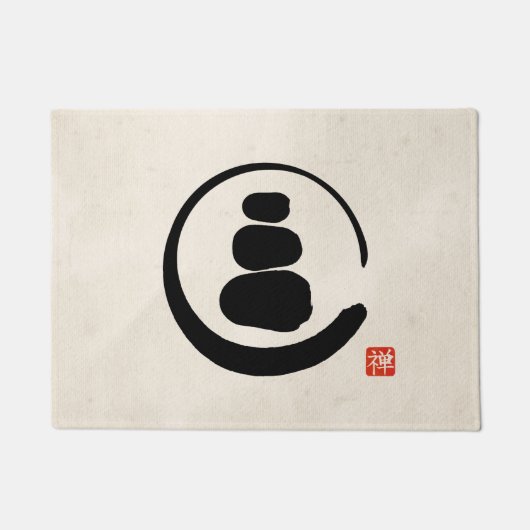 Zen Enzo Circle en Zen-stenen Deurmat (Voorkant)
