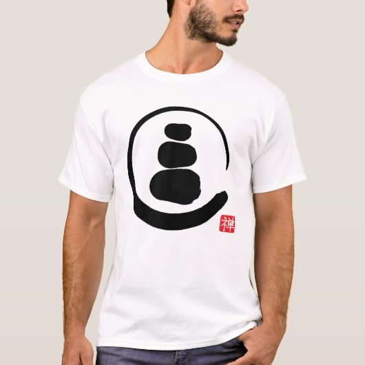 Zen Enzo Circle en Zen-stenen T-shirt (Voorkant)