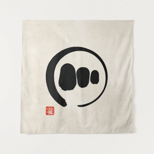 Zen Enzo Circle en Zen-stenen Wandkleed (Voorkant (horizontaal))