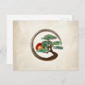 Zen Enzo Geode Bonsai Tree op canvas Briefkaart (Voorkant / Achterkant)