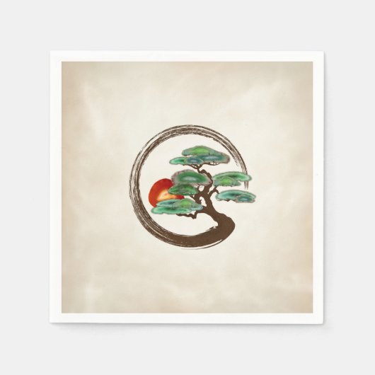 Zen Enzo Geode Bonsai Tree op canvas Servet (Voorkant)