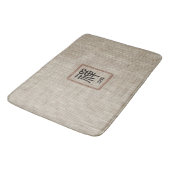 Zen faux burlap print chique eenvoudige beige badm badmat (Gekanteld)