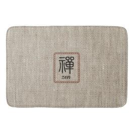 Zen faux burlap print chique eenvoudige beige badm badmat