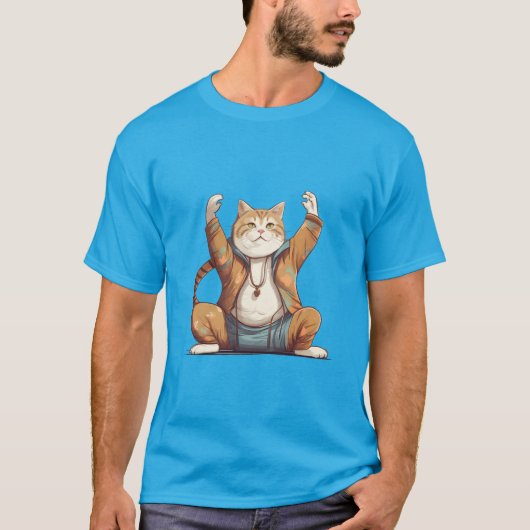 Zen Feline Elegance T-Shirt (Voorkant)