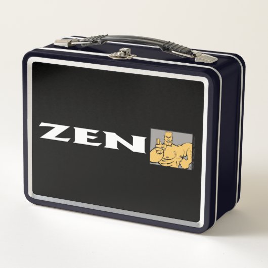 Zen fighter zwarte lunchbox (Voorkant)