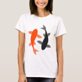 Zen Fish Black en Oranje T-shirt (Voorkant)