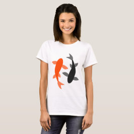 Zen Fish Black en Oranje T-shirt