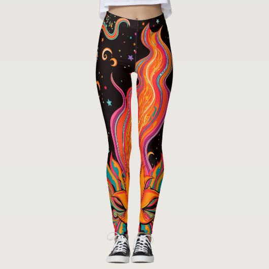 Zen Flame Flower Leggings (Voorkant)