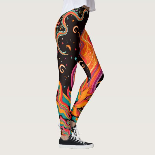 Zen Flame Flower Leggings (Rechts)