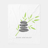 Zen fleece deken met wellness kiezelstenen (Voorkant)