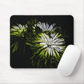 Zen floral Lime groen wit Chrysanthemum Muismat (Met muis)
