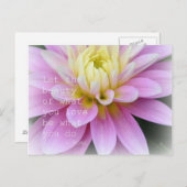 Zen Flower- Dahlia Briefkaart Rumi Quote (Voorkant / Achterkant)