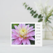 Zen Flower- Dahlia Briefkaart Rumi Quote (Staand voorkant)