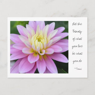Zen Flower- Dahlia Briefkaart Rumi Quote
