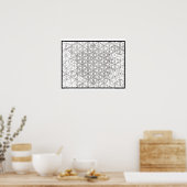 Zen Flower of Life Coloring Poster (Keuken)