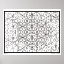 Zen Flower of Life Coloring Poster