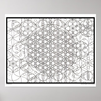 Zen Flower of Life Coloring Poster