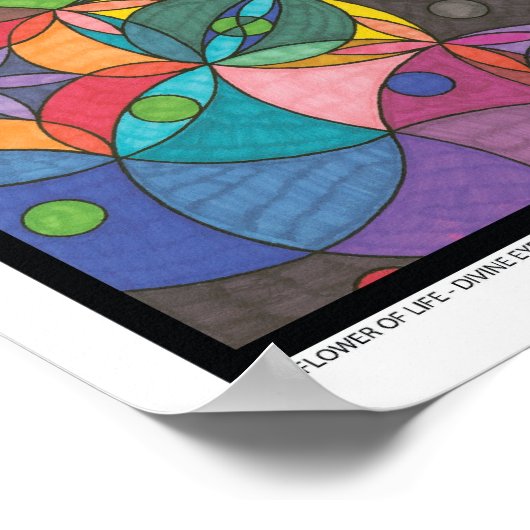 Zen Flower of Life - Divine Eyes Print (Hoek)